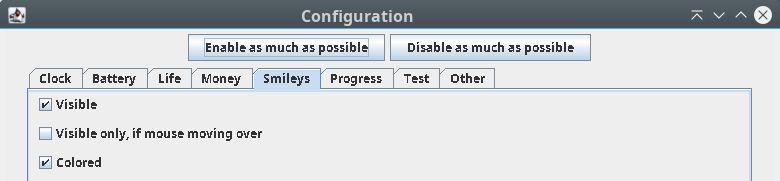 "Config" window - smileys