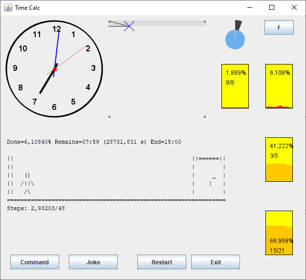 Screenshot of application "Time Calc"